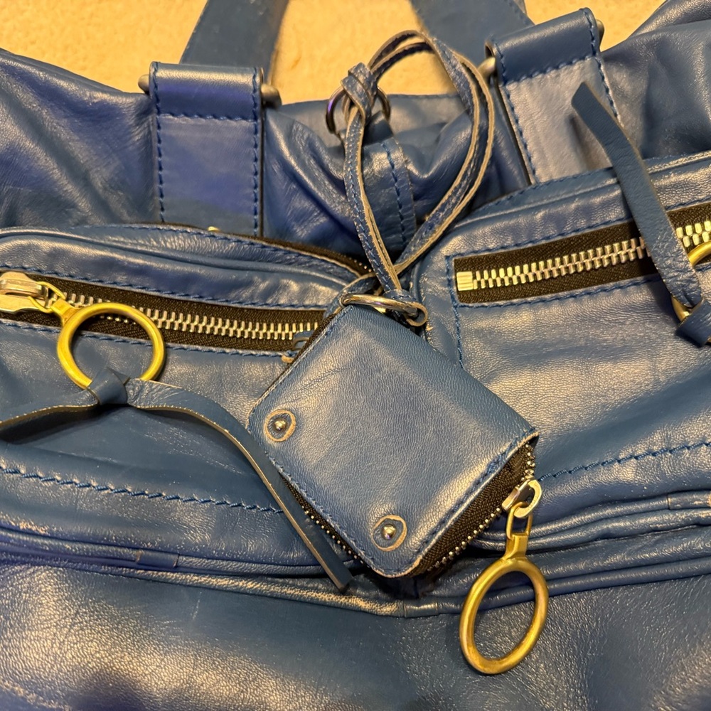 Vintage Chloe Betty Blue Leather Shoulder Bag - Picture 2 of 16